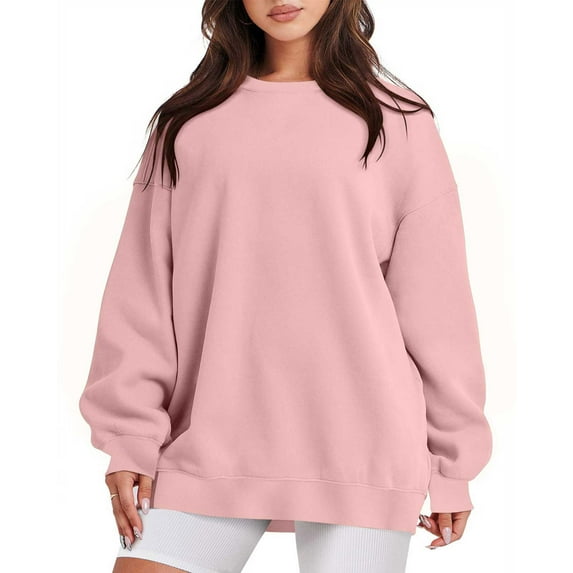 Lindreshi Long Sleeve Shirts for Women Deals Fashion Women's Casual Long Sleeve Round Neck Ladies Sweatshirt Tops Blouse