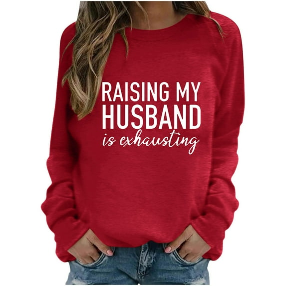 Lindreshi Long Sleeve Shirts for Women Fashion Women Casual Long Sleeve Round Neck Printed Ladies Sweatshirt Tops Blouse