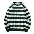 thumbnail image 1 of Lindreshi Long Sleeve Shirts for Women Men's Winter Round Neck Stripe Sweatshirt Pullover Tops Long Sleeved, 1 of 3
