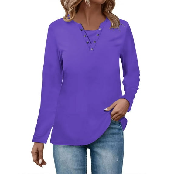 Lindreshi Long Sleeve Shirts for Women's Christmas Printed V-Neck 3/4 Sleeve Pleated Top
