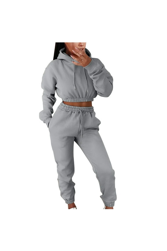 Loungewear Sets for Women 2 Piece Fall Women's Fall and Winter Casual Long Sleeved Sweater Trousers Two-Piece Suit