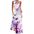 thumbnail image 1 of Lindreshi Maxi Dresses for Women 2024 Women's Summer Comfort Sexy Fashion Printing Sleeveless V-Neck Dress, 1 of 5