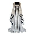 thumbnail image 1 of Lindreshi Midi Dresses for Women with Sleeves Women's Retro Style Solid Color Trumpet Sleeve Princess Dress, 1 of 5