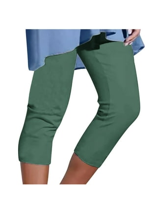 Womens Cotton Plus Size Leggings Hunter Green 2X