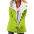 thumbnail image 1 of Lindreshi Plus Size Coats for Women Clearance Women Plus Size Winter Warm Composite Plush Button Lapels Jacket Outwear Coat, 1 of 5
