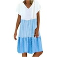 thumbnail image 1 of Lindreshi Plus Size Dresses Casual Formal Fashion Women's Sexy Summer Casual Sleeveless Round Neck Solid Fork Opening Dress, 1 of 6