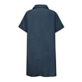 thumbnail image 1 of Lindreshi Plus Size Dresses Casual Formal Women's Dress Fashion Short Sleeve Slim Solid Color Loose Thin Denim Dress, 1 of 6
