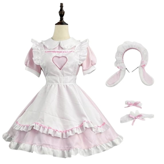 Lindreshi Plus Size Dresses for Women Summer Women Lingerie Apron Maid Outfit Bow Bandage Dress Temptation Uniform Sleepwear Underdress Suit