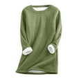 thumbnail image 1 of Lindreshi Plus Size Shirts for Women Clearance Women's Large Loose Raglan Top Thickened and Velvet Lamb Wool Warm Underlay, 1 of 4