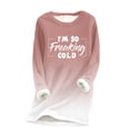 thumbnail image 1 of Lindreshi Plus Size Womens Clothes Clearance Fashion Woman Long Sleeve Round Neck Printing Blouse Causal Pullover Long Sleeve Tops, 1 of 3