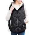 thumbnail image 1 of Lindreshi Puffer Vest for Women Plus Size Women's Solid Color Hooded Top with A Camisole Vest, Fashionable and Versatile Down Cotton Vest, Women's Winter, 1 of 4