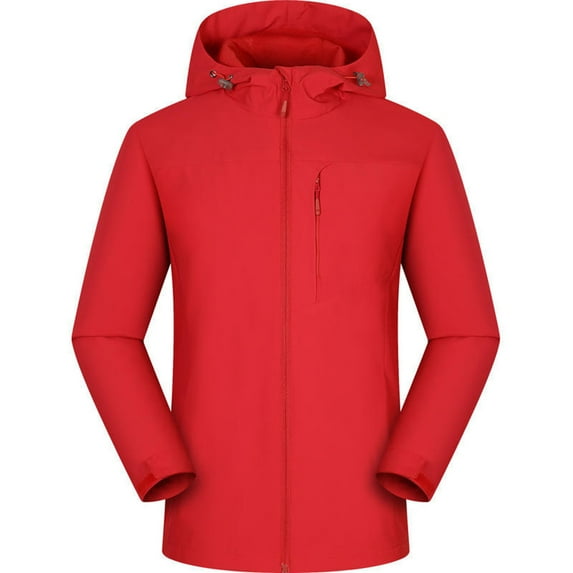 Lindreshi Rain Jackets for Women Plus Size with HoodsWomen Solid Rain Jacket Outdoor Hooded Raincoat Windproof Top