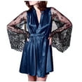 thumbnail image 1 of Lindreshi Robes for Women Clearance Women Fashion Sexy Sleepwear Lingerie Lace Temptation Belt Underwear Nightdress, 1 of 5
