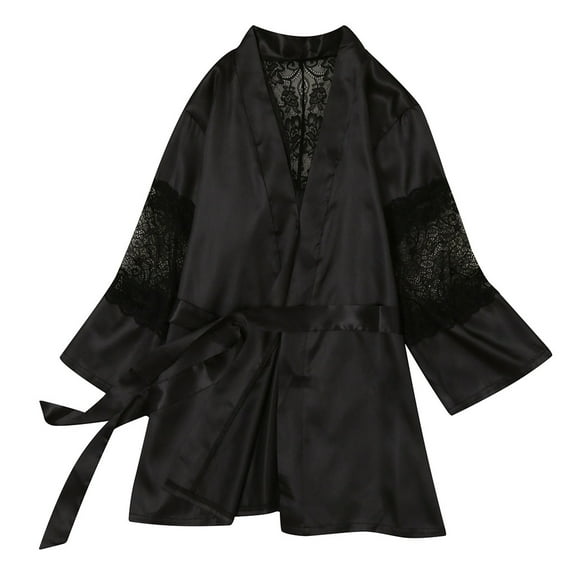 Lindreshi Robes for Women Clearance Women Sexy Lace Lingerie Nightwear Underwear Sleepwear pajamas