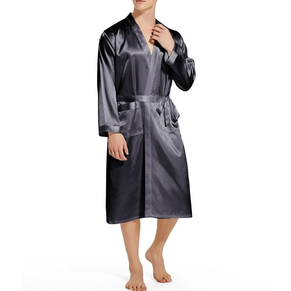 Lindreshi Robes for Women Fuzzy Mens Robe Winter Loose Fallow Couples Bathrobe Long Nightgown Nightgown
