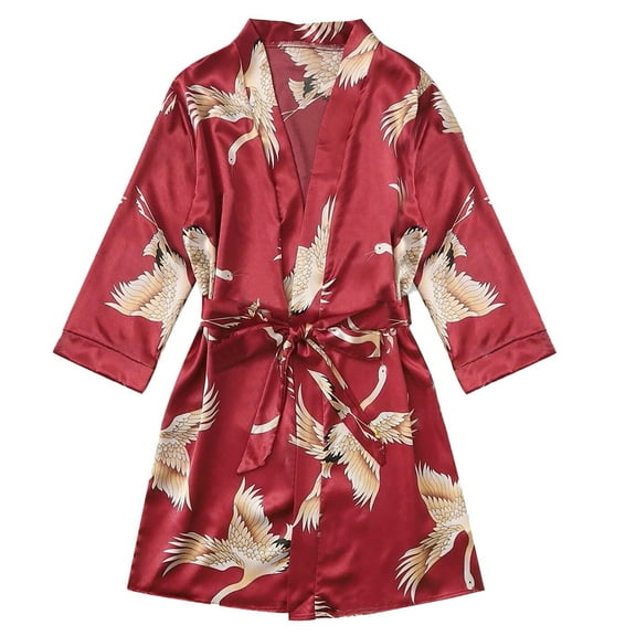 Lindreshi Robes for Women Plus Size 4X Satin Silk Pajamas Women Nightdress Lingerie Robes Underwear Sleepwear Sexy