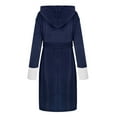 thumbnail image 1 of Lindreshi Robes for Women Plus Size 5X Unisex Winter Women Lengthened Plush Shawl Bathrobe Long Sleeve Robe Hooded Coat, 1 of 6