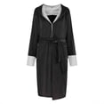 thumbnail image 1 of Lindreshi Robes for Women Plus Size 5X Unisex Winter Women Lengthened Plush Shawl Bathrobe Long Sleeve Robe Hooded Coat, 1 of 3