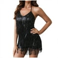 thumbnail image 1 of Lindreshi Sexy Backless Fringe Dress Jumpsuit Women's Sexy Fashion Backless Sequin Fringe Romper Shorts, 1 of 7