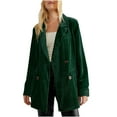 thumbnail image 1 of Lindreshi Shackets for Women 2023 with Pockets Women's Gold Velvet Long Sleeved Top Suit Coat Long Sleeved Hoodless Casual Coat/jacket Suit Coat, 1 of 4