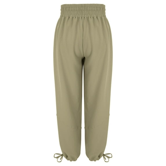 Lindreshi Shorts for Women Clearance Women's Casual Drawstring High Waist Long Pants Leggings Elastic Waist Pants with Pocket