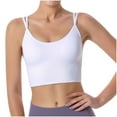thumbnail image 1 of Lindreshi Sports Bras for Women High Impact Women Yoga Solid Sleeveless Cold Shoulder Casual Tanks Blouse Tops Intimates, 1 of 6