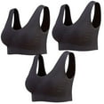 thumbnail image 1 of Lindreshi Sports Bras for Women Pack 3-Pack Women Seamless Sports Bra Wirefree Yoga Bra with Removable Pads, 1 of 6