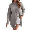 thumbnail image 1 of Lindreshi Sweaters for Women Fall Fashion 2023 Women's Casual Stripe Round Neck Sweater Top, 1 of 3