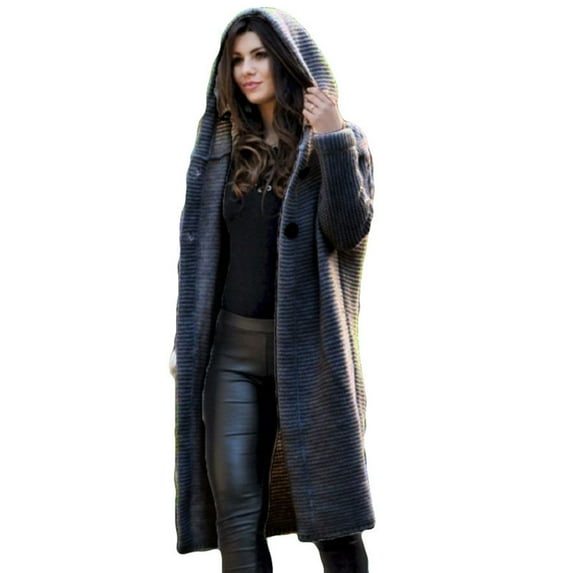 Lindreshi Sweaters for Women Trendy Clearance Women's Medium Length Cardigan Knitted Sweater Jacket