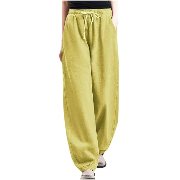 Lindreshi Sweatpants Women Plus Size Clearance Women's Fashionable Loose Fitting Casual Color Pants