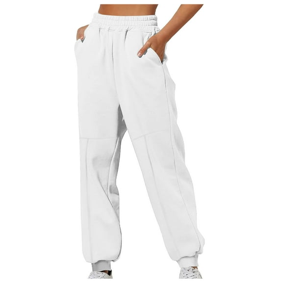 Lindreshi Sweatpants Women with Pockets Women'S Winter Windproof Pants Corset Feet Casual Outdoor Loose Sports Sweatpants
