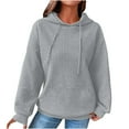 thumbnail image 1 of Lindreshi Sweatshirt Hoodies for Women Fashion Women's Casual Long Sleeve Round Neck Ladies Sweatshirts Tops Blouse Plain No Pockets Hoodie, 1 of 6