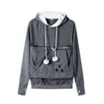thumbnail image 1 of Lindreshi Sweatshirt for Women Loose Fit Women's Casual Pet Dog Holder Carrier Coat Pouch Large Pocket Hoodie Tops, 1 of 4