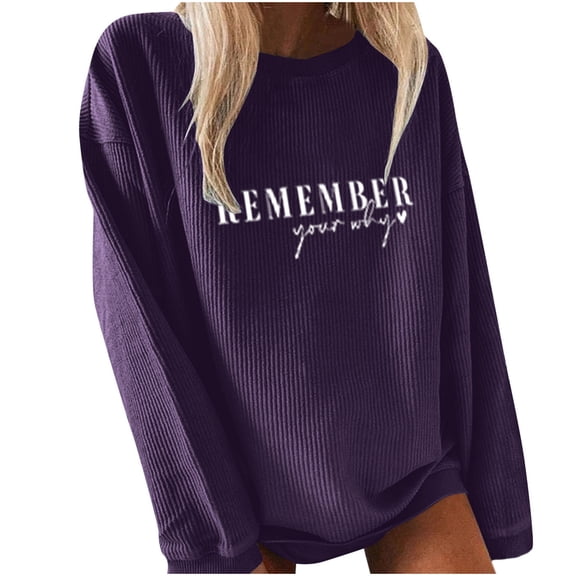 Lindreshi Sweatshirts for Women Women's Printed Round Neck Pullover Long Sleeved Casual Women's