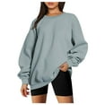 thumbnail image 1 of Lindreshi Sweatshirts for Women Loose Fit Women's and Winter New Solid Color Long-Sleeved Loose Large Size Casual Sweater Women, 1 of 5