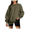 thumbnail image 1 of Lindreshi Sweatshirts for Women Loose Fit Women's and Winter New Solid Color Long-Sleeved Loose Large Size Casual Sweater Women, 1 of 6