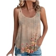 thumbnail image 1 of Lindreshi Tank Tops for Women 2024 Loose Fit 2024 Women's Spring and Summer New Tank Eyelet Embroidery Scoop Neck Fashion Print Casual Fashion Top Blouse, 1 of 7