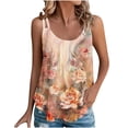 thumbnail image 1 of Lindreshi Tank Tops for Women 2024 Loose Fit 2024 Women's Spring and Summer New Tank Eyelet Embroidery Scoop Neck Fashion Print Casual Fashion Top Blouse, 1 of 7