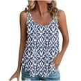 thumbnail image 1 of Lindreshi Tank Tops for Women 2024 Loose Fit 2024 Women's Spring and Summer New Tank Eyelet Embroidery Scoop Neck Fashion Print Casual Fashion Top, 1 of 6
