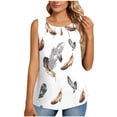thumbnail image 1 of Lindreshi Tank Tops for Women Clearance Fashion Women Causal Round Neck Printing Blouse Sleeveless Elegant T-Shirt Summer Tank Tops, 1 of 6