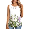thumbnail image 1 of Lindreshi Tank Tops for Women Clearance Fashion Women Causal Round Neck Printing Blouse Sleeveless Elegant T-Shirt Summer Tank Tops, 1 of 6