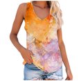 thumbnail image 1 of Lindreshi Tank Tops for Women Fashion Women Tie-Dye Printed Sleeveless Tops Casual Round Neck Pullover Vest, 1 of 3
