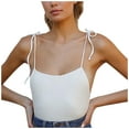 thumbnail image 1 of Lindreshi Tank Tops for Women Women Summer Slim Backless Bandage Tie Up Cropped Sleeveless Vest Tops, 1 of 9