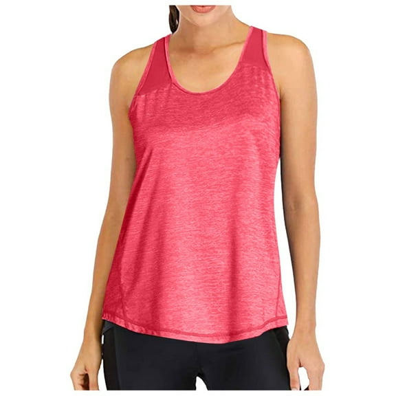 Lindreshi Tank Tops for Women Women Workout Tops Mesh Racerback Tank Yoga Shirts Gym Clothes