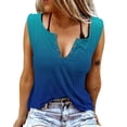 thumbnail image 1 of Lindreshi Tank Tops for Women Clearance Women's Fashion Casual Printed Vest V-Neck Sleeveless Blouse Buttons Tops, 1 of 5