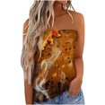 thumbnail image 1 of Lindreshi Tank Tops for Women Clearance Women's Summer Casual Sleeveless Blouse Printing Strapless T-Shirt Vest For Women, 1 of 4