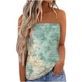 thumbnail image 1 of Lindreshi Tank Tops for Women Clearance Women's Summer Casual Sleeveless Blouse Printing Strapless T-Shirt Vest For Women, 1 of 4