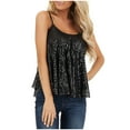 thumbnail image 1 of Lindreshi Tank Tops for Women Women's Summer Sequin Suspender Vest Sleeveless Tops, 1 of 8