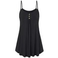 thumbnail image 1 of Lindreshi Tank Tops for Women Plus Size Women Summer Loose Button V Neck Cami Tank Tops Vest Blouse, 1 of 3