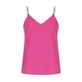 thumbnail image 1 of Lindreshi Tank Tops for Women Women Tops Chain Suspender Vintage Summer V Neck Sleeveless Tank Tops Blouse, 1 of 8